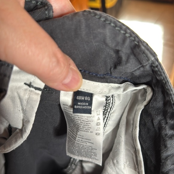 Nautica Stretch Ripstop Cotton Cargo Shorts Black Size 48W BG - Picture 12 of 13